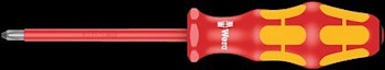 WERA 165i PZ 1 x 80 mm VDE Insulated screwdriver for Pozidriv screws PZ 1x80