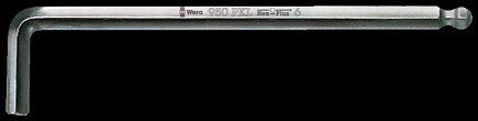 WERA 950 PKL BM Hex-Plus SW 4,0 long arm ballpoint hex key 4.0x140