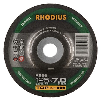 RHODIUS RS66 Stenslipskiva 125x7,0x22,23 (25/förp)