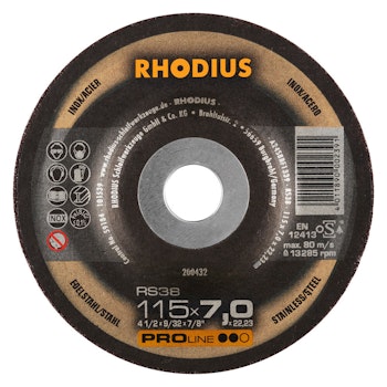RHODIUS RS38 Slipskiva 115x7x22,23 (25 förp)