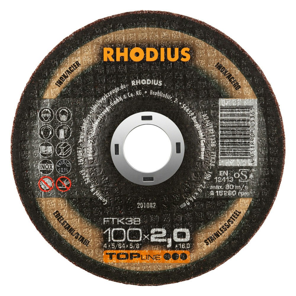 RHODIUS FTK38 Kapskiva 100x2.0x16 FTK38 (25 förp)