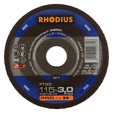 RHODIUS FT33 Kapskiva 115x3,0x22,23 (25 förp)
