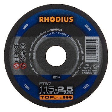 RHODIUS FT67  Kapskiva 115x2,5x22,23 (25 förp)