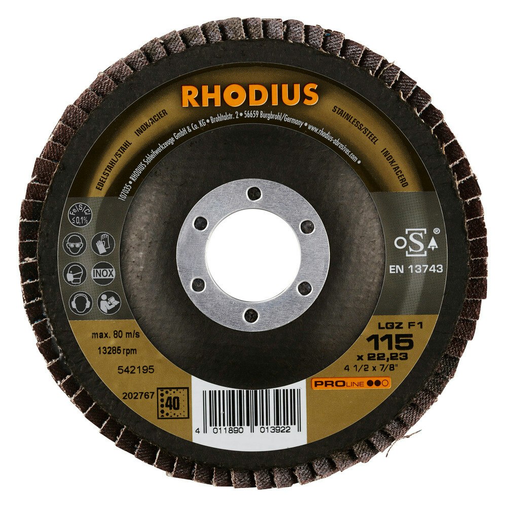 RHODIUS LGZF1 115x22,23 K40 (10 förp)