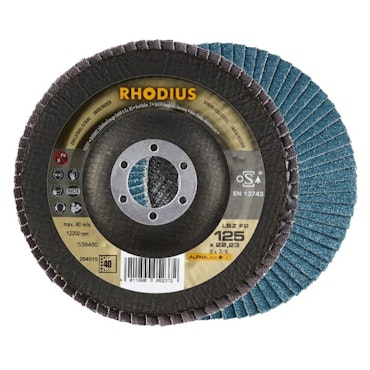 RHODIUS LSZF2 Lamellslipskiva 125x22,23 K40 ALPHA (10/förp)