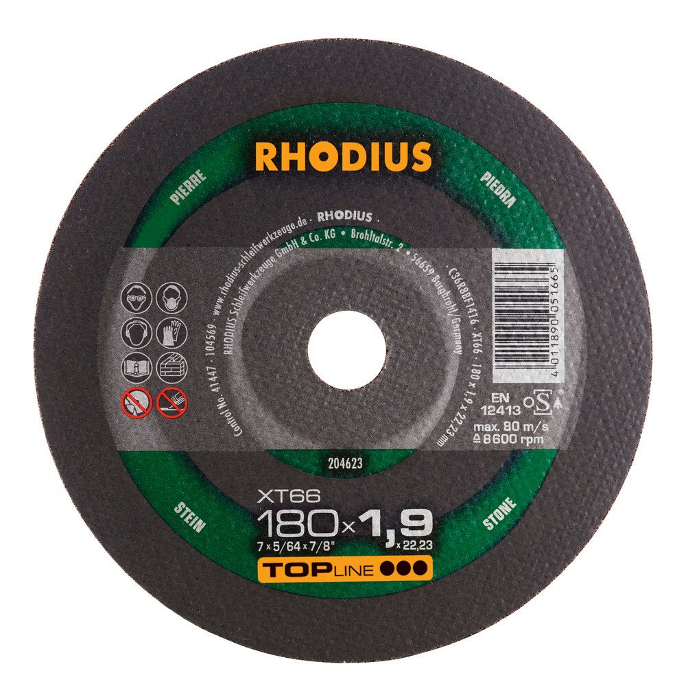 RHODIUS XT66 Kapskiva 180x1,9 Sten (25st/frp)