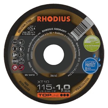 RHODIUS XT10 Kapskiva 115x1,0x22,23 (50 stk förp)