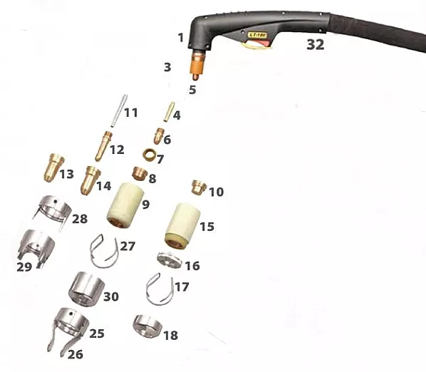 JASIC Förlängd dysa 1.35 - 90A (PK 5) (JP-100/JP-160)