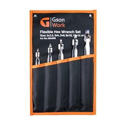 Flexible Hex Wrench Set 2 - 14 mm 5 delar