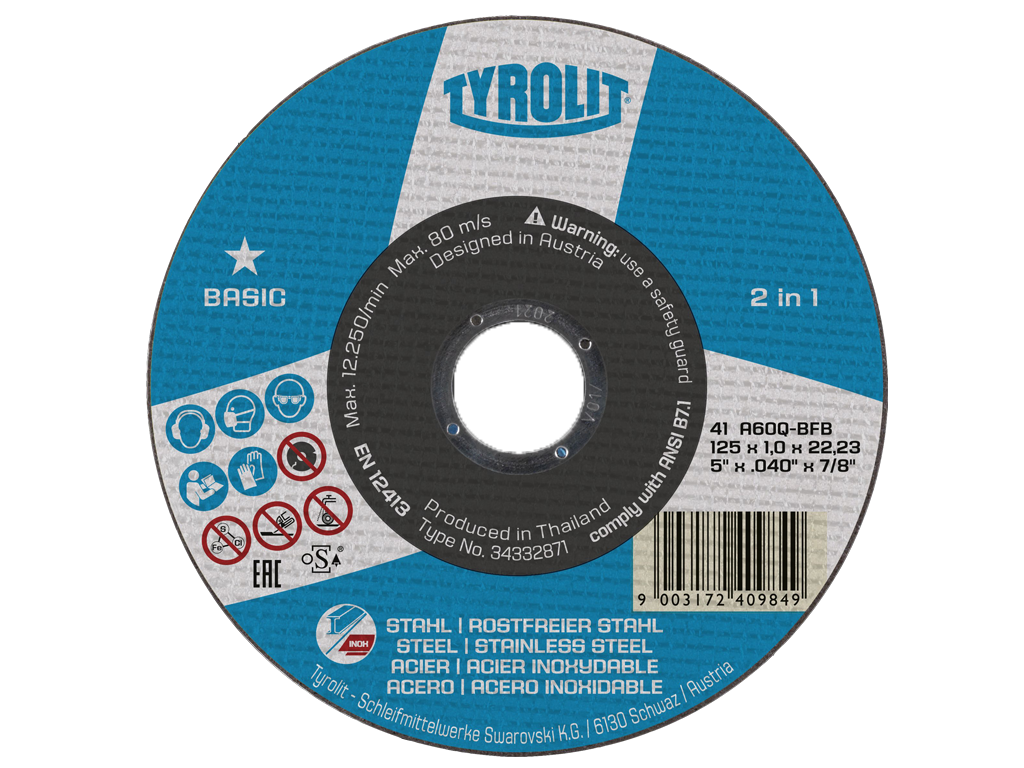 Tyrolit Kapskiva Basic 2in1 25st/fp