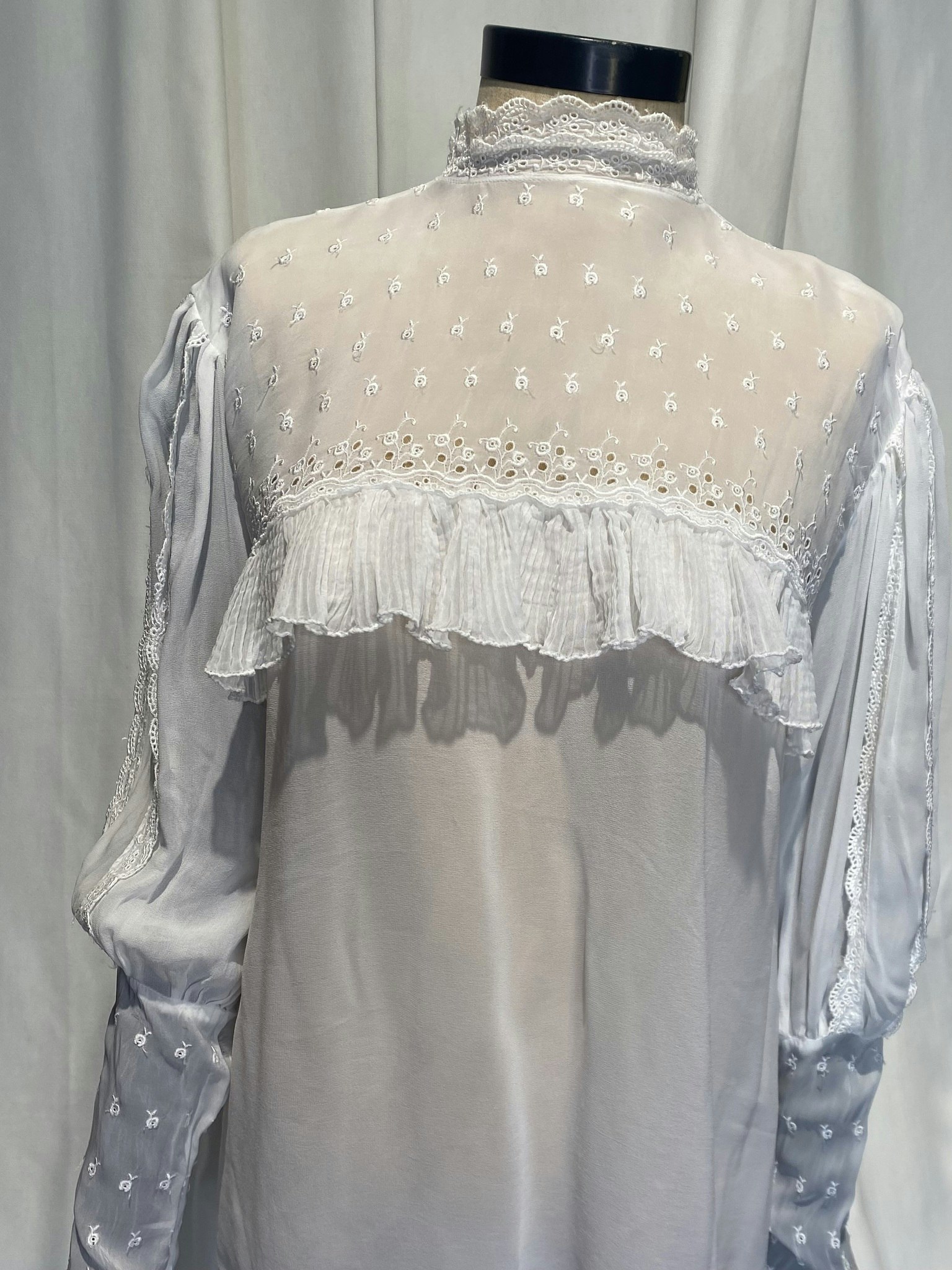Vintage blus med spets