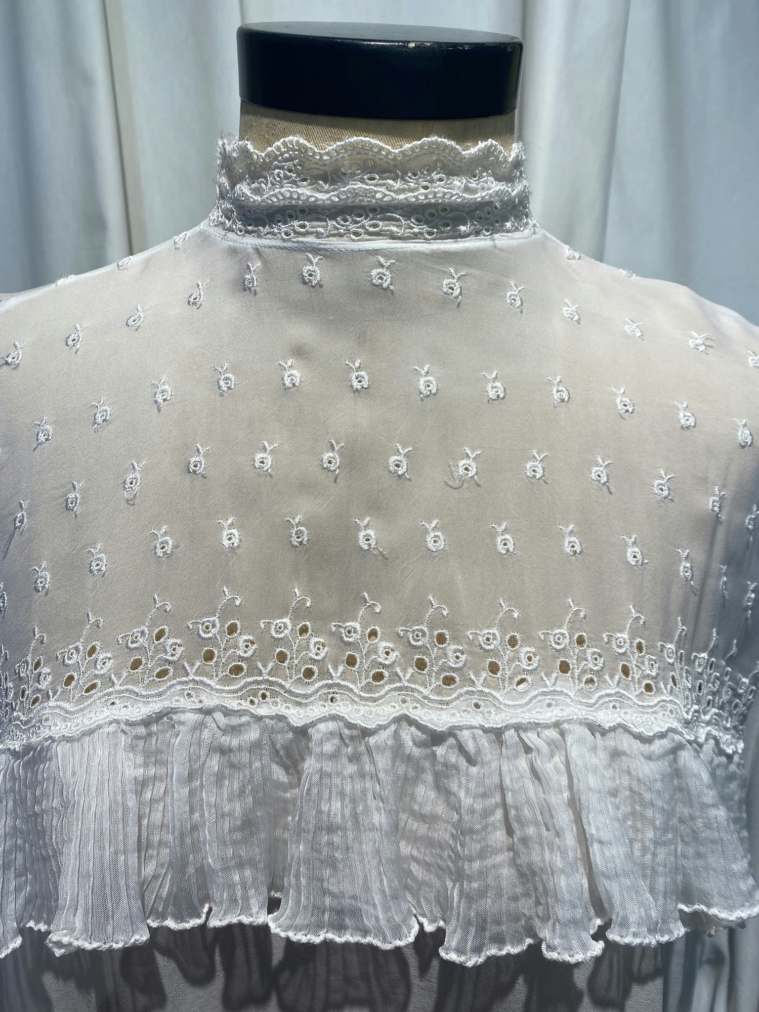 Vintage blus med spets