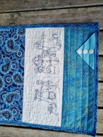 Vinterlig løper med stitchery