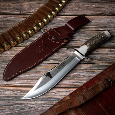 Stor eksklusiv kniv fra Cudeman. Fremstillet af dyreben og med stål af høj kvalitet