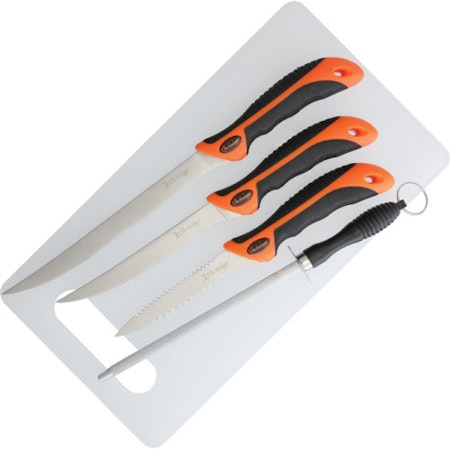 Kniv-set för fiske och fiskrens