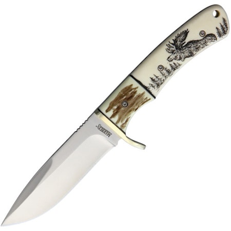 Jaktkniv med djurmotiv