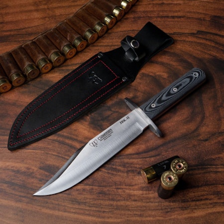 Cudeman JBK-II Bowie kniv med svart micarta handtag