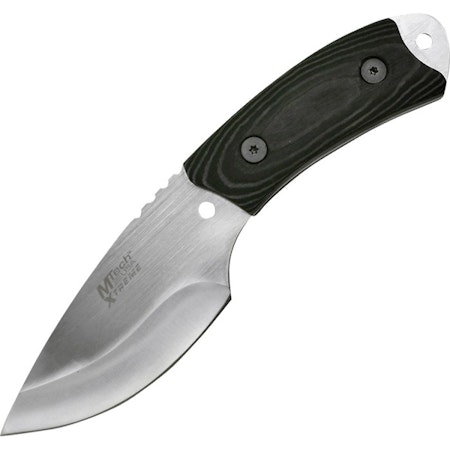 Jaktkniv med svart Micarta handtag.