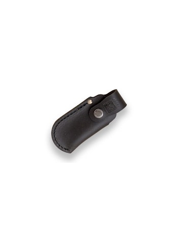 Joker Kniv väska svart läder tillverkad för hand i Spanien.