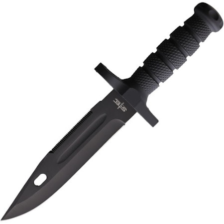 Taktisk kniv helt i svart. S-tec