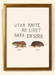 Lemmel Utan kaffe Poster