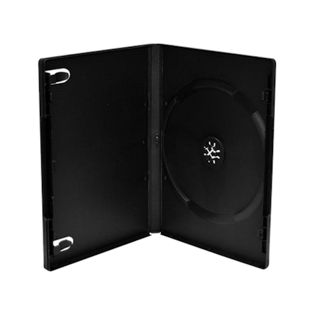 Mediarange Dvd cover sort tynne for 2 plater 1 stk.