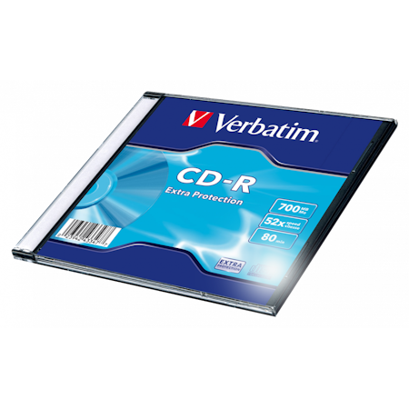 Verbatim Cd-r AZO 52x ekstra beskyttelse 10 stk i slim jewelcase