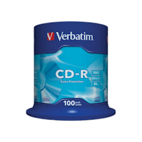 Verbatim CD-R ekstra beskyttelse Plus 52X 100 stk