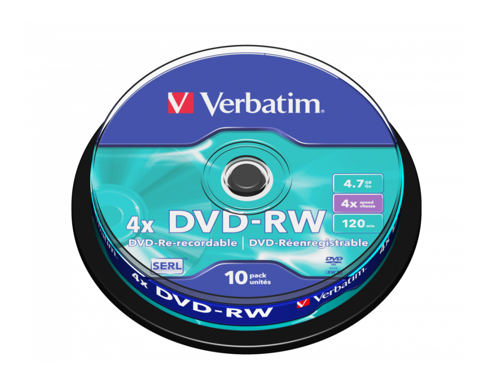 Verbatim DVD-RW Media 4X 4.7GB 10 stk