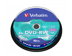 Verbatim DVD-RW Media 4X 4.7GB 10 stk