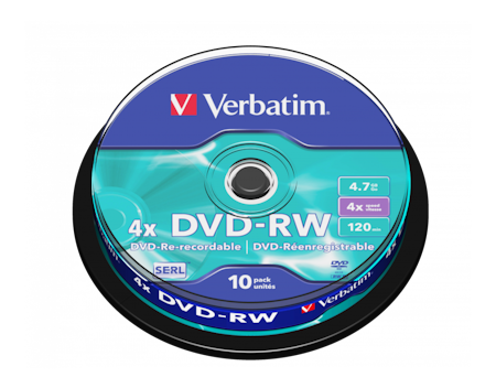 Verbatim DVD-RW Media 4X 4.7GB 10 stk