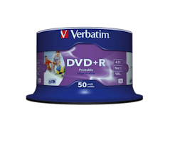 Verbatim 16x DVD+R 4,7GB hvit printbar 50 stk
