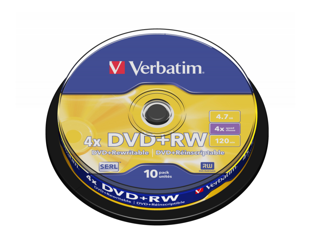 Verbatim DVD+RW 4X 4.7GB 10 stk