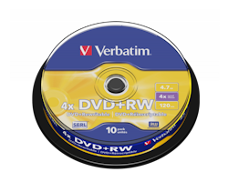 Verbatim DVD+RW 4X 4.7GB 10 stk