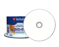 Verbatim DVD+R 8x 8,5GB dobbel lags hvit printbar 50 stk