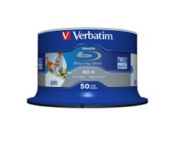 Verbatim BD-R 25GB 6X hvit printbar 50 stk