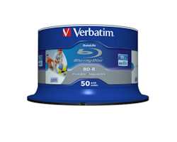 Verbatim BD-R 25GB 6X hvit printbar 50 stk