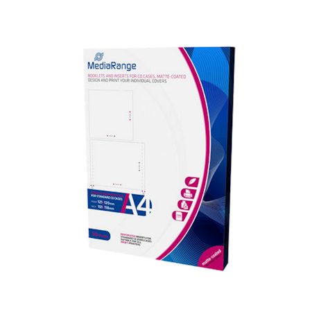Mediarange Cd cover innlegg 50 stk.