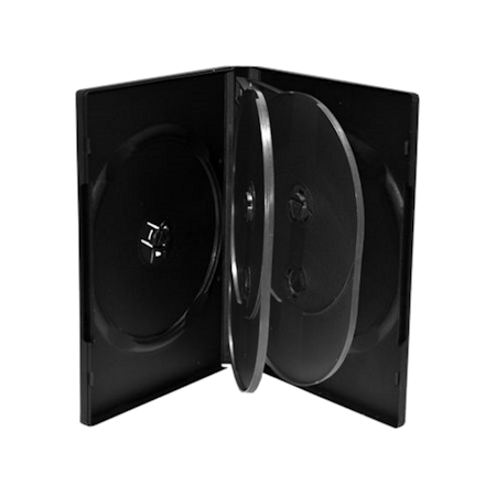 Mediarange Dvd cover sort med plass til 6 plater 22mm 1 stk