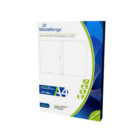 Mediarange Dvd cover innlegg14mm 50 pack