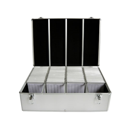 DJ Aluminiumkasse med plass til 1000 stk cd/dvd plater