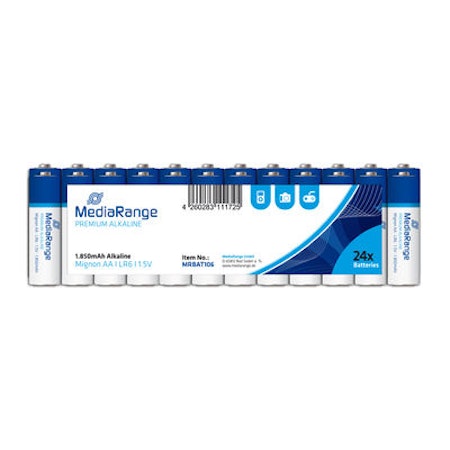 Mediarange premium batterier AA 24 pakke