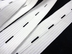 R302 Knapphålsresår 15 mm vit (25 m)