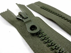 D040 Blixtlås Riri delrin 26 cm ej delbar 8 mm armegrön