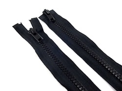 D164 Blixtlås 75 cm delrin 10 mm tvåväg svart