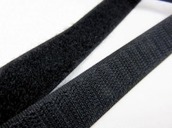 B336 Kardborrband 20 mm svart (komplett) (25 m)