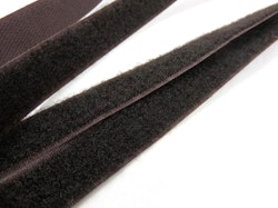 B336 Kardborrband 20 mm brun (mjuk) (25 m)