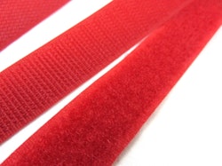 B336 Kardborrband 20 mm röd (komplett) (25 m)