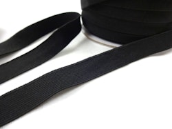 R306 Vävd resår 15 mm svart (50 m)