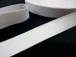 R306 Vävd resår 25 mm vit (25 m)